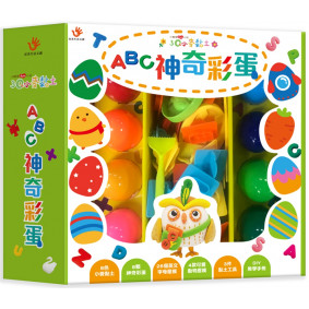3Q小麥黏土：ABC神奇彩蛋（內附8色小麥黏土+1本DIY教學手冊+8顆神奇彩蛋+26個英文字母壓模+4款可愛動物壓模+3件黏土工具）